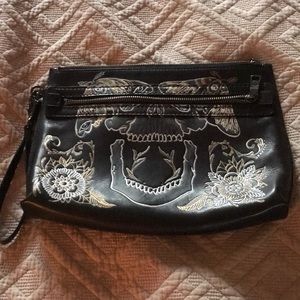 Coach black tattoo pouch